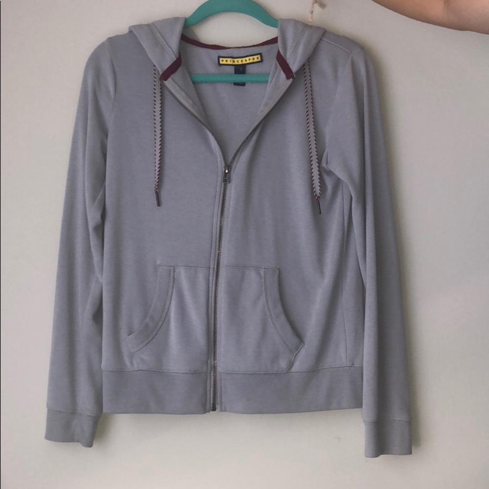 Gray zip up Sweatshirt